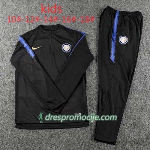 Inter Milan Dječji Komplet Sweatshirts Crna 2018/19 Inter Milan Dječji Komplet Sweatshirts Crna 2018/19